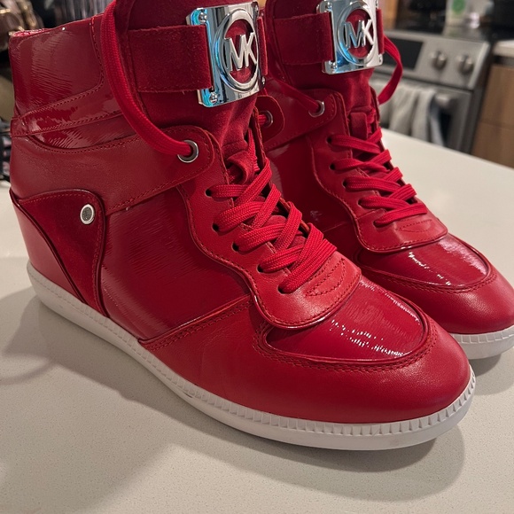 MK Nikko High Top Fashion Sneaker - Red - Size 11 - Picture 2 of 5